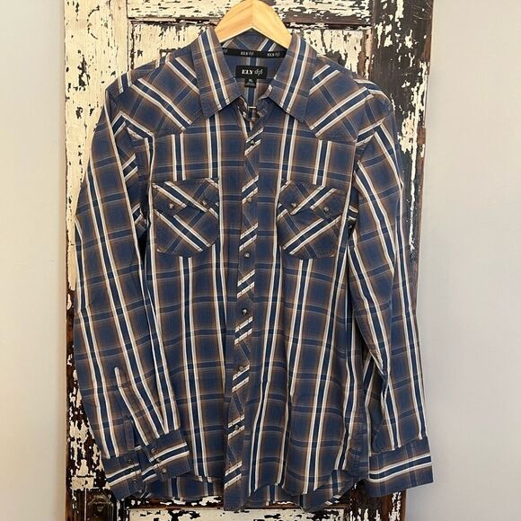 men’s EUC Ely Cattleman 1878 button down western shirt. Size XL. - Picture 1 of 9